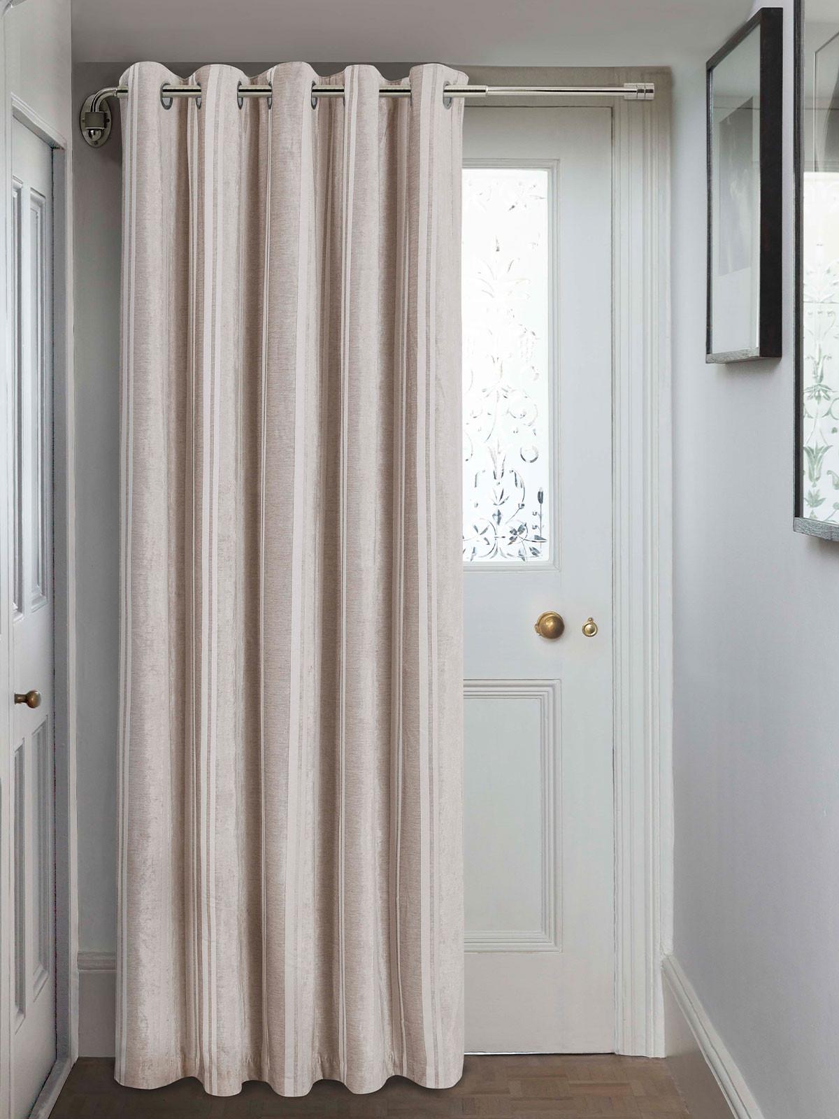 Buy Light Grey Next Heavyweight Chenille Eyelet Lined Curtains