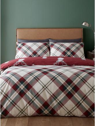 Catherine Lansfield Cosy Larsson Geo Fleece Duvet Set - Grey